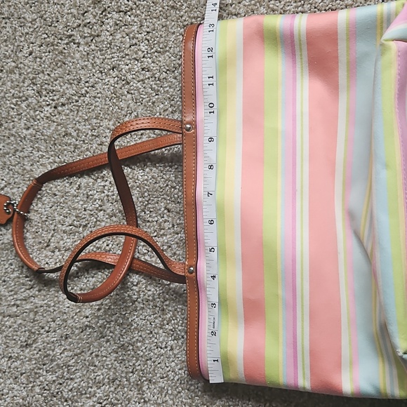 Coach• Hampton Pastel Reverseable Tote with British Tan Leather - Picture 10 of 13